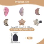 Star and Moon Natural Stone Car Vent Clip - Image 2
