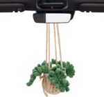 Crocheted car air freshener bottle