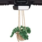 Crocheted car air freshener bottle