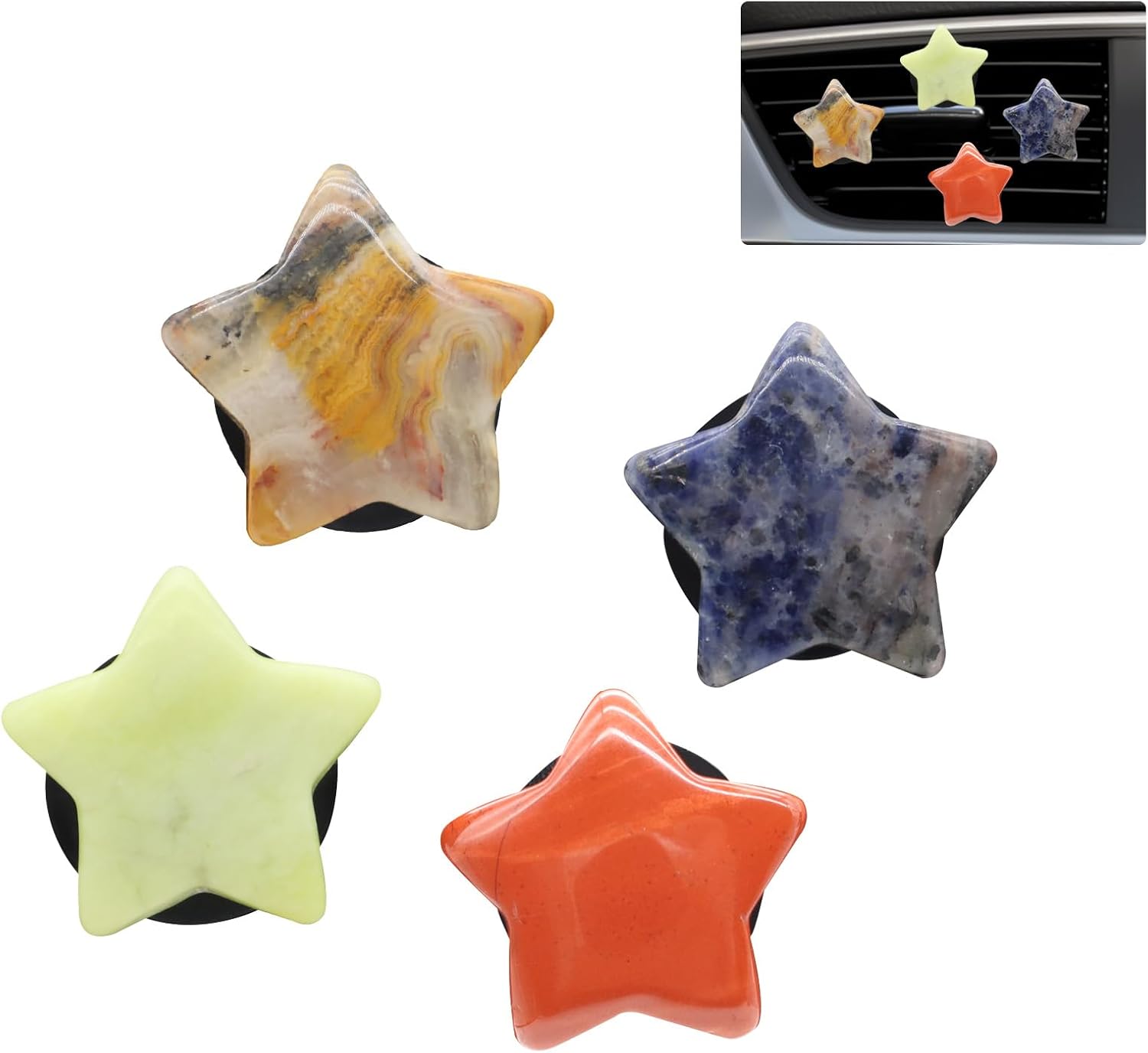 61Hzo9dXAzL._AC_SL1500_.jpg Star-Shaped Crystal Car Vent Clip - Image 1