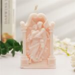 Textured pillar candle set
