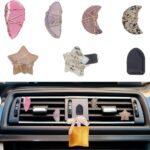 Star and Moon Natural Stone Car Vent Clip