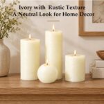 Ribbed pillar candle set - Image 2