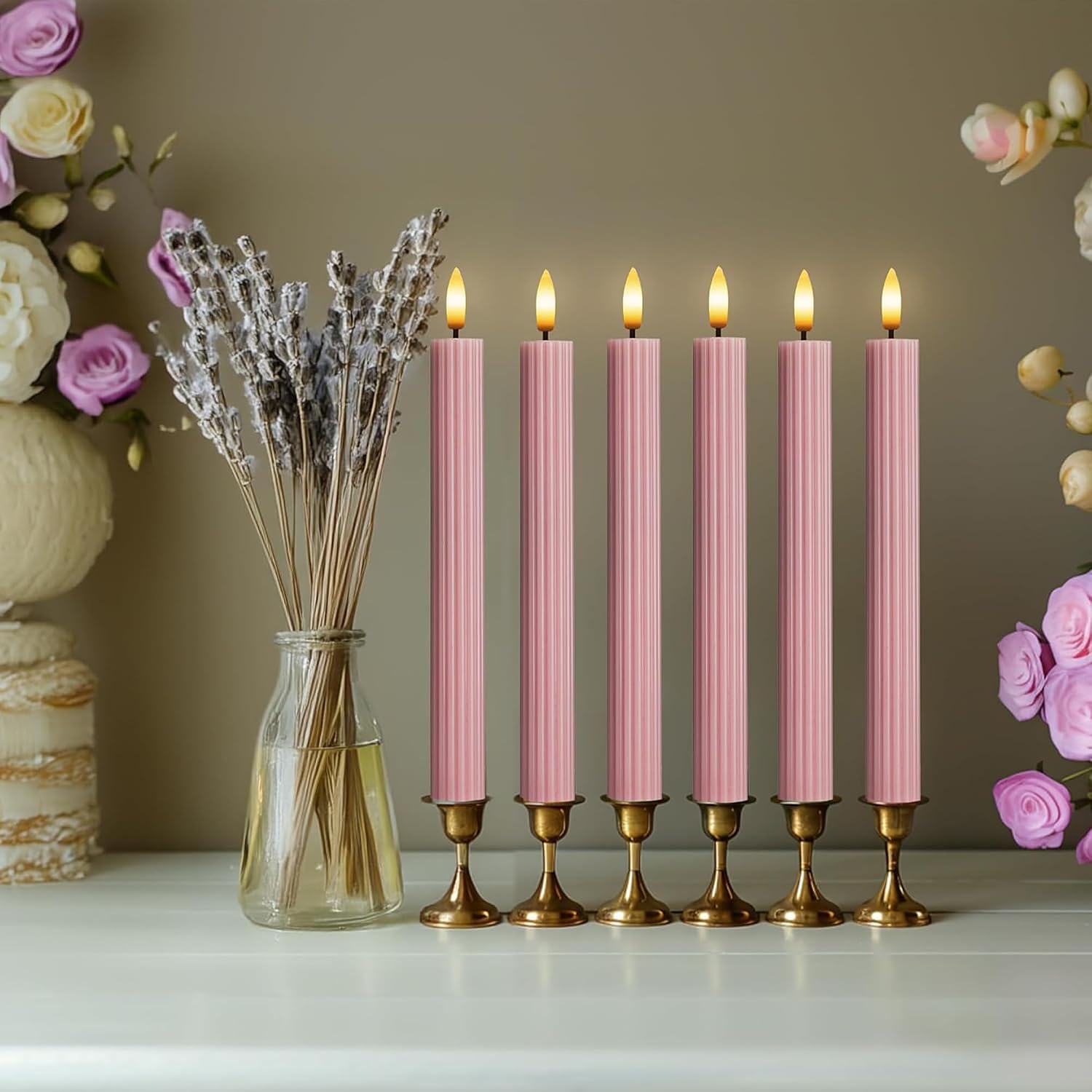 71hGTxcup4L._AC_SL1500_.jpg LED taper candle set - Image 1