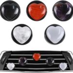 Colored Crystal Heart-Shaped Car Air Freshener Clip
