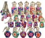 Diamond-shaped hanging car air freshener bottle
