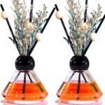 Vintage-Style Diamond-Pattern Empty Diffuser Bottle