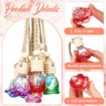 Rose-style hanging empty car air freshener bottle - Image 2